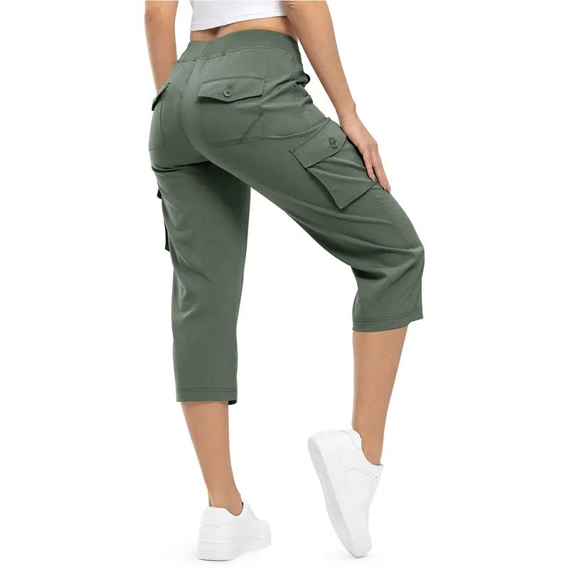 Women's Plus Size Cargo Capri Pants – Lightweight Loose Fit Summer Pants💖