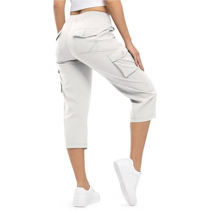 Women's Plus Size Cargo Capri Pants – Lightweight Loose Fit Summer Pants💖