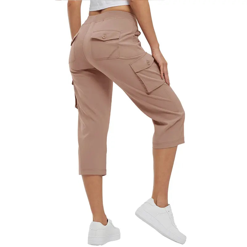Women's Plus Size Cargo Capri Pants – Lightweight Loose Fit Summer Pants💖