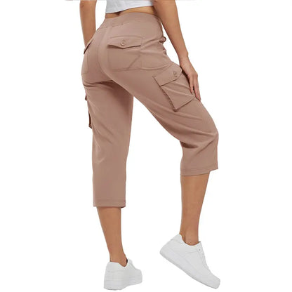 Women's Plus Size Cargo Capri Pants – Lightweight Loose Fit Summer Pants💖
