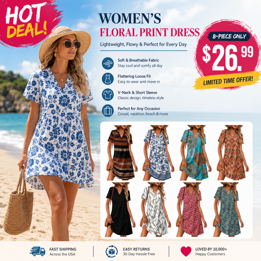 Summer V-NECK  Dresses for Women👗 2026 BEST SELLER | Flowy Summer Dresses You'll Live In ☀️❤️