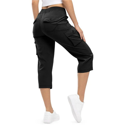 Women's Plus Size Cargo Capri Pants – Lightweight Loose Fit Summer Pants💖