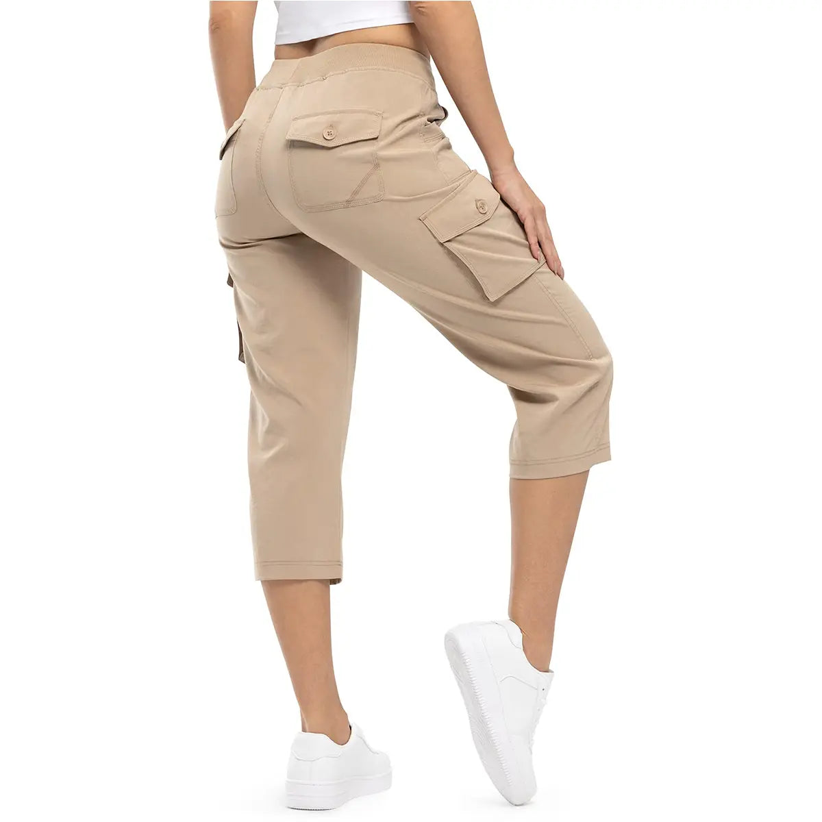 Women's Plus Size Cargo Capri Pants – Lightweight Loose Fit Summer Pants💖