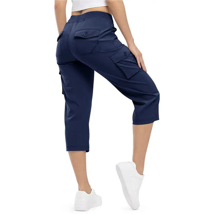 Women's Plus Size Cargo Capri Pants – Lightweight Loose Fit Summer Pants💖