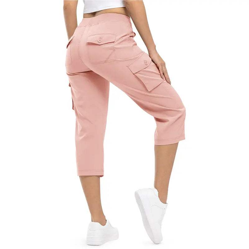 Women's Plus Size Cargo Capri Pants – Lightweight Loose Fit Summer Pants💖