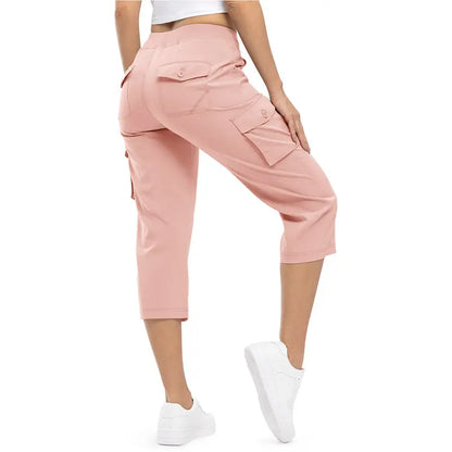 Women's Plus Size Cargo Capri Pants – Lightweight Loose Fit Summer Pants💖